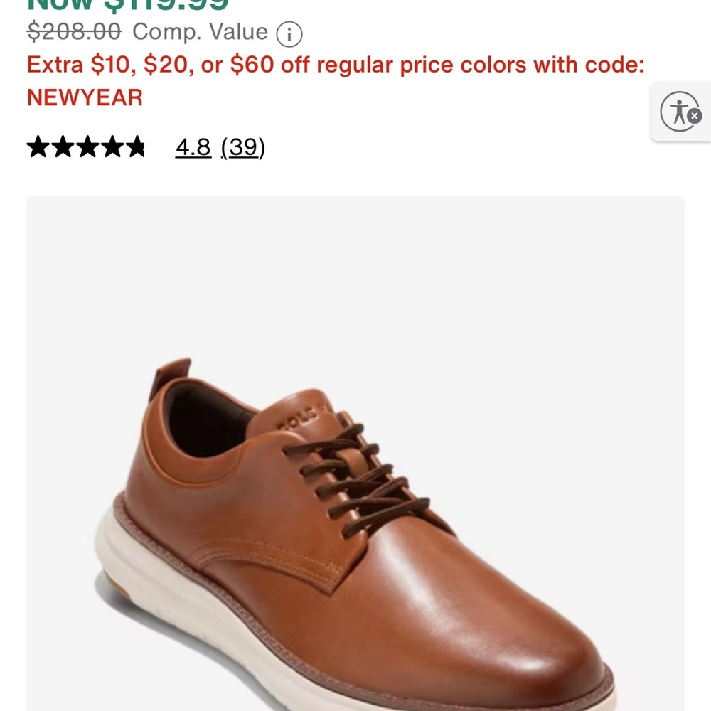 Cole Haan Brown Leather Derby Sneakers